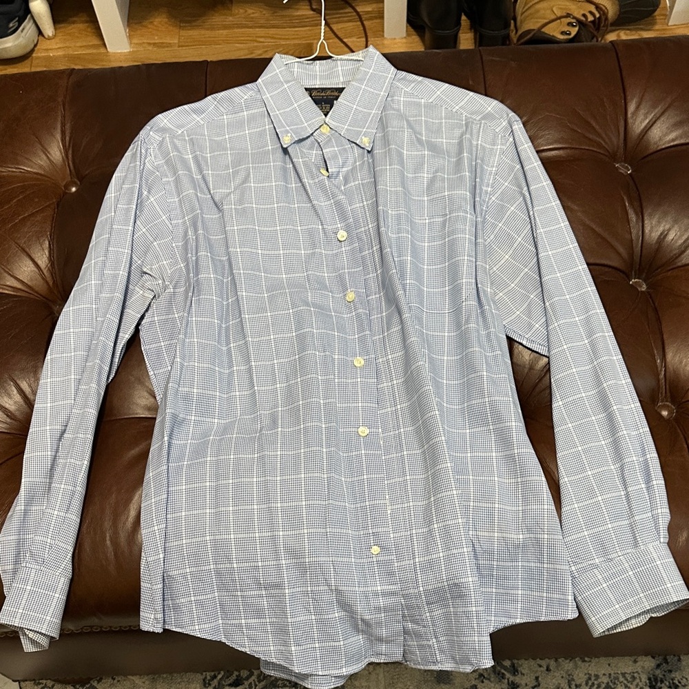 Brooks Brothers Light Blue Plaid Shirt